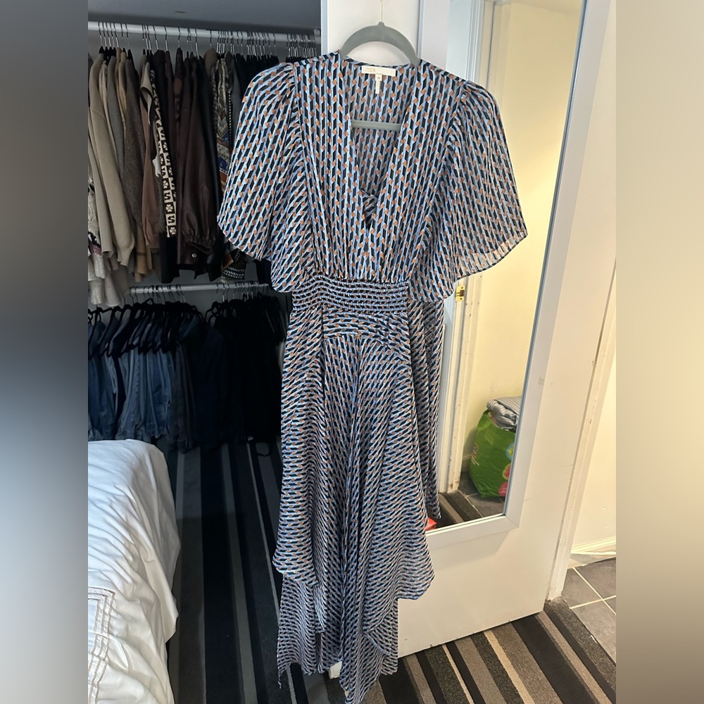 Maje short sleeve midi dress - size 38. With slip under